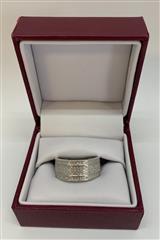 10K White Gold Luxurman Gent's Diamond Fashion Ring 105 Diamonds 1.00cttw 5.3G